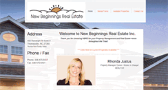 Desktop Screenshot of newbeginningsrealestatenc.com